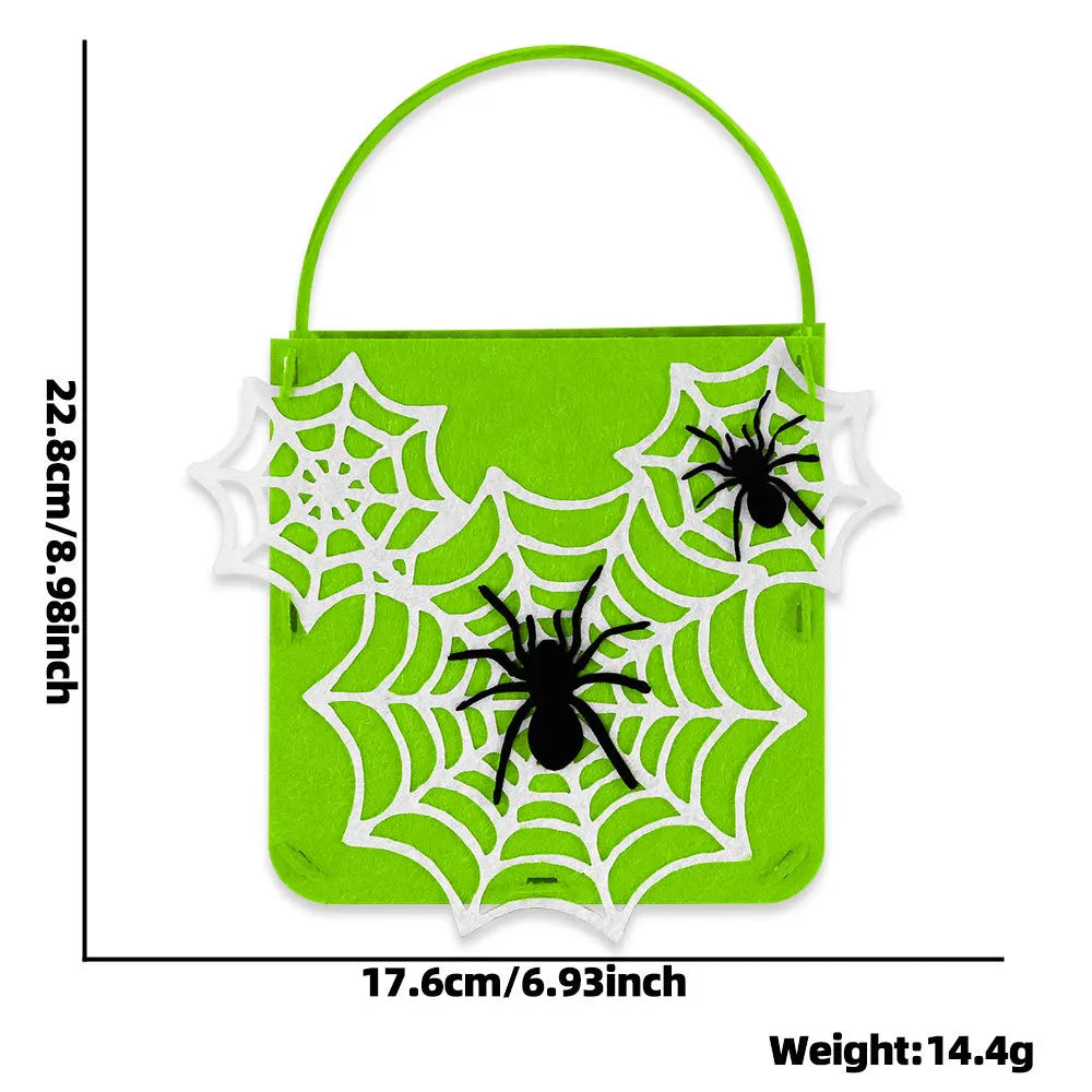 Felt Halloween Trick-or-Treat Bag with Spooky Pumpkin & Ghost Design