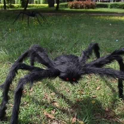 Giant Black Spider Halloween Decoration (30-200cm) for Haunted House & Party