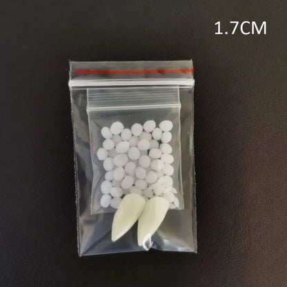 1 Pair Vampire Teeth Fangs Halloween Costume Props with Denture Adhesive