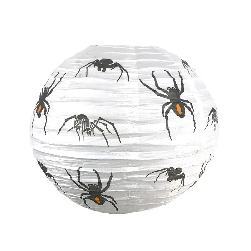 Halloween Paper Lantern Pumpkin  Spider Bat Skeleton Hanging Pendant Horror Props Party Decoration Outdoor Home
