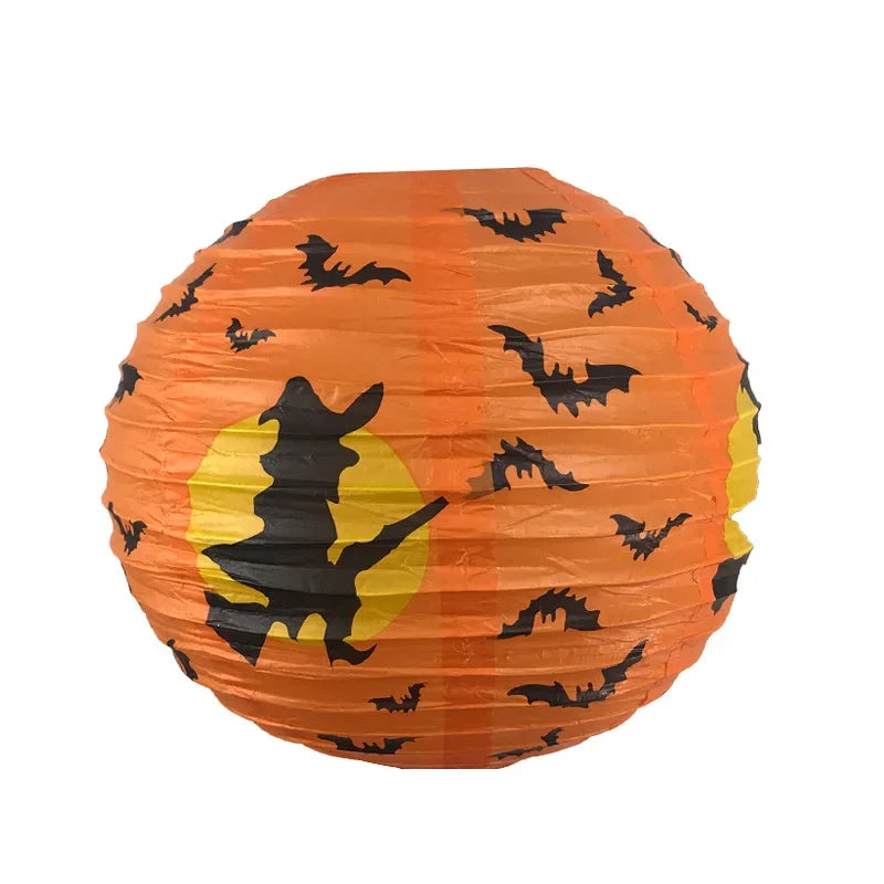 Halloween Hanging Lanterns – Pumpkin, Bat & Skeleton Decor