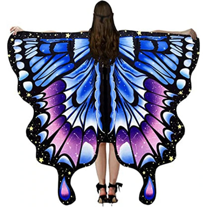 Women's Stage Dance Butterfly Wings Cape, Adult Cosplay Party Accessory