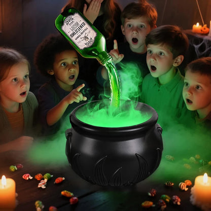 Halloween Witch Cauldron with Fog Maker Scary Prop for Party & Home Decor
