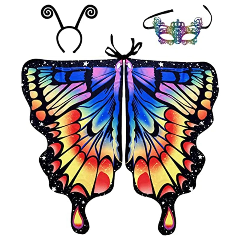 Women's Stage Dance Butterfly Wings Cape, Adult Cosplay Party Accessory