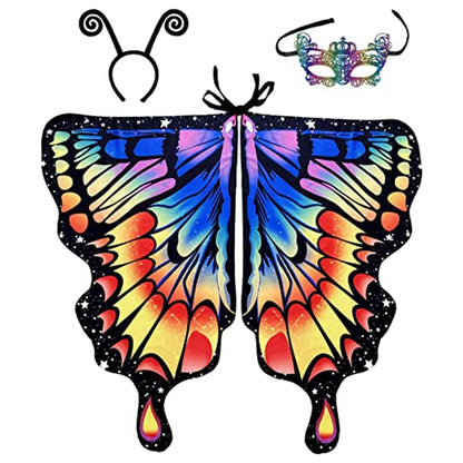 Women's Stage Dance Butterfly Wings Cape, Adult Cosplay Party Accessory
