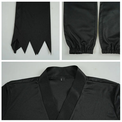 Children Demon Hunter Cosplay Set for Boys & Girls - Saja Kpop Costume with Top, Pants, Hat, and Earrings