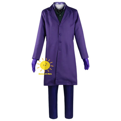 BEAST KINGDOM Movie Joker Cosplay, Purple Suit & Green Wig, Halloween Party Costume,