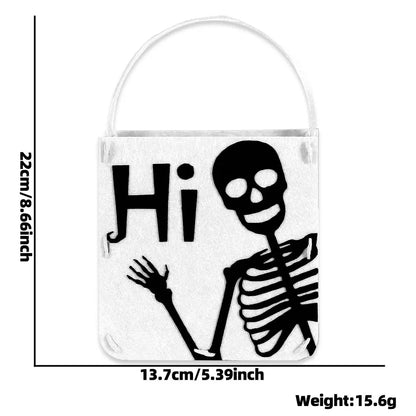 Felt Halloween Trick-or-Treat Bag with Spooky Pumpkin & Ghost Design