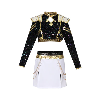 Black Golden Rumi Zoey Mira Cosplay Wig Halloween Costume for Women & Kids