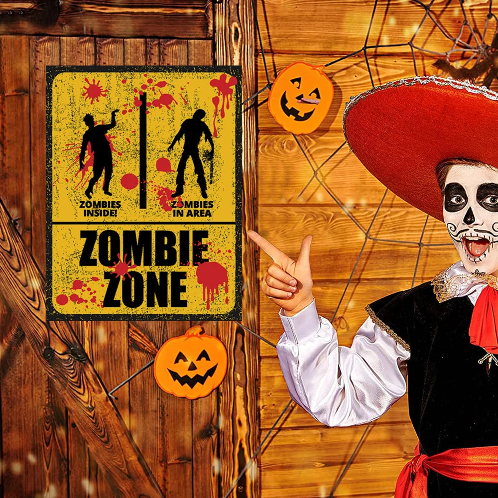 Halloween Horror Wall Stickers – Bloody Toilet & Glass Parody Decor