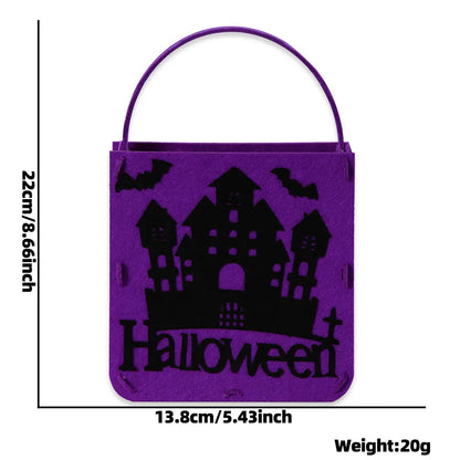 Felt Halloween Trick-or-Treat Bag with Spooky Pumpkin & Ghost Design