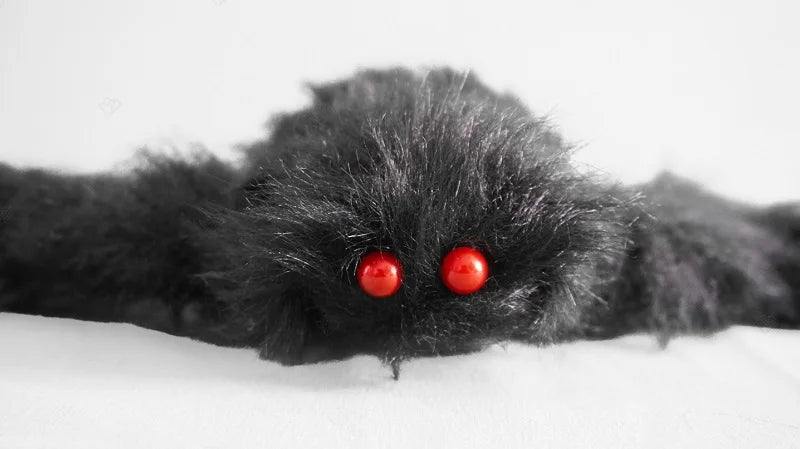 Giant Black Spider Halloween Decoration (30-200cm) for Haunted House & Party